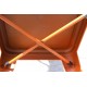 Lot de 4 chaises rétro en métal vieilli orange (LOTRETRO-ORANGE)