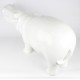 Statue Hippopotame blanche laquée (RES001BL)