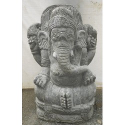 Ganesh 80 cm en pierre naturelle verte (SG80-01)