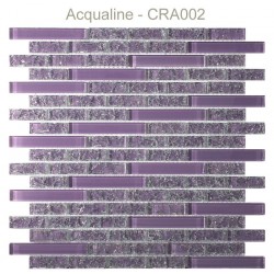 Mosaïque 29,8x30,5 en verre craquelé rose/violet (CRA002)