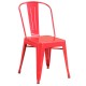 Chaise en métal 718C Rouge brillante (FLASH-RED)