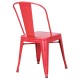 Chaise en métal 718C Rouge mat (MATTE-RED)
