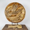 Art déco racine de teck brut ronde Ø70 cm (EROSI-NAT002)