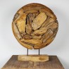Art déco racine de teck brut ronde Ø70 cm (EROSI-NAT005)