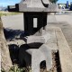 Lanterne japonaise en pierre de lave noir H80 cm (LJ-N09)