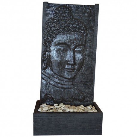 Fontaine débordement visage bouddha M noir (CIM5001NOIR)