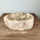 Vasque à poser 44x31 cm en bois pétrifié fossilisé (FOSS45-046YL)
