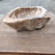 Vasque à poser 55x46 cm en bois pétrifié fossilisé (FOSS45-051YL)