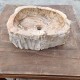 Vasque à poser 47x34 cm en bois pétrifié fossilisé (FOSS45-053YL)