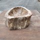 Vasque à poser 46x28 cm en bois pétrifié fossilisé (FOSS45-055YL)