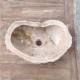 Vasque à poser 50x30 cm en bois pétrifié fossilisé (FOSS45-056YL)