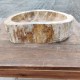 Vasque à poser 47x32 cm en bois pétrifié fossilisé (FOSS45-057YL)