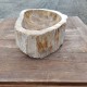 Vasque à poser 47x32 cm en bois pétrifié fossilisé (FOSS45-057YL)