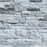 Parement pierre Quartzite gris blanc strass 15x55 (PIER-G010)