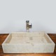 Vasque marbre rectangulaire 60 cm sans trou robinet (VASQ60ST)