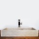 Vasque marbre rectangulaire 70 cm sans trou robinet (VASQ70ST)