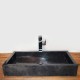 Vasque marbre rectangulaire 70 cm sans trou robinet (VASQ70ST)