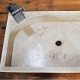 Vasque marbre rectangulaire 70 cm avec trou robinet (VASQ70AT)