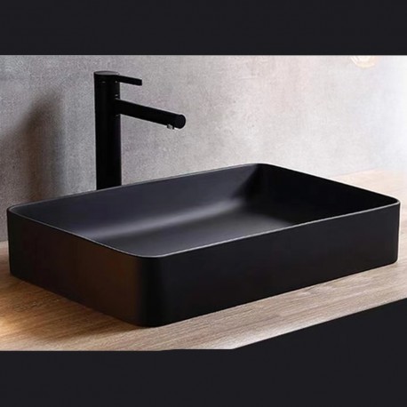 Vasque céramique noir mat L60,5x35,5 cm