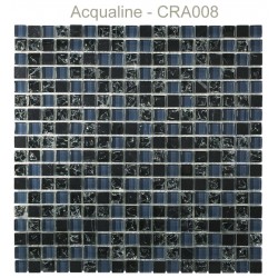 Mosaïque 30x30 en verre craquelé noir (CRA006)