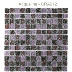 Mosaïque 30x30 en verre craquelé Bordeaux Violet Parme (CRA012)