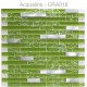 Mosaïque 29,8x30,5 en verre craquelé Vert / Alu (CRA018)
