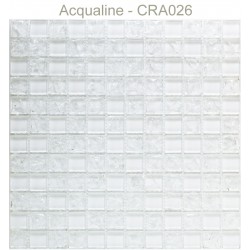 Mosaïque 30x30 en verre craquelé Taupe Blanc (CRA022)