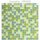 Mosaïque 30x30 en verre craquelé Vert Bleuté / Vert (CRA028)