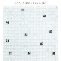 Mosaïque 30x30 en verre craquelé Blanc / Bijoux (CRA041)
