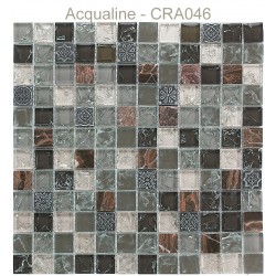 Mosaïque 30x30 en verre craquelé Décor murale Marron (CRA044)