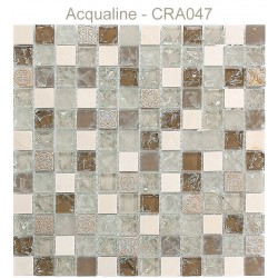 Mosaïque 30x30 en verre craquelé Taupe / Pierre / Décors (CRA047)