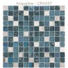 Mosaïque 30x30 en verre craquelé Gris / Irisé / Pierre (CRA057)