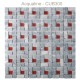 Mosaïque 30x30 en pierre grise et verre centre rouge (CUB400)