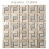 Mosaïque 30x30 en pierre beige et verre centre Alu (CUB404)