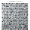 Mosaïque 30x30 en verre argent, pierre grise et Alu (GRE502)
