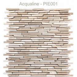 Mosaïque 30x30 pierre Marron / Blanc (PIE001)