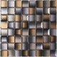 Mosaïque 30x30 verre dégradé orange / noir / beige / gris (3D003)