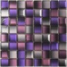 Mosaïque 30x30 verre dégradé violet / noir / rose / gris (3D004)